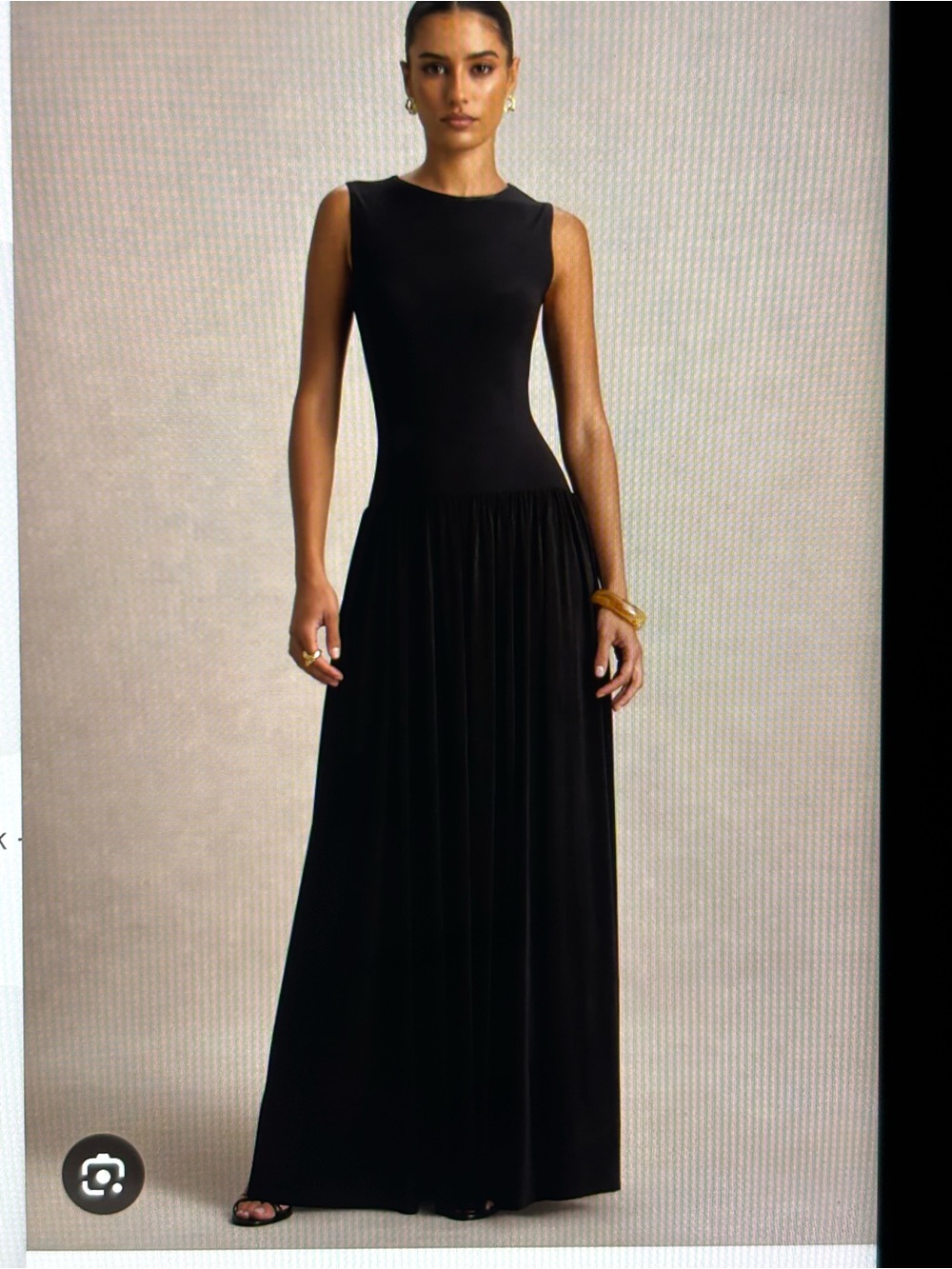 Zara Black Sleeveless Maxi Dress